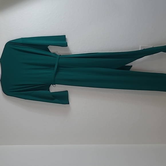Express  High Rise Green Jumpsuit Size XL/TG - Picture 9 of 9